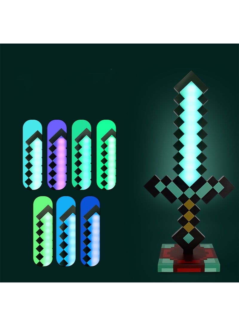 Minecraft Diamond Sword Light Handheld Night Light & Fun Minecraft Toy for Kids, Minecraft Room Decor - Image 1