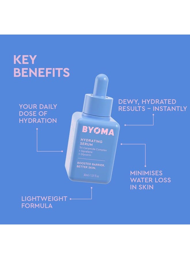 BYOMA Hydrating Serum - Moisturizing Facial Serum with Squalane, Glycerin & Ceramides - Hydrating for Glowing, Dewy Skin - 1.01 fl. oz - Image 3