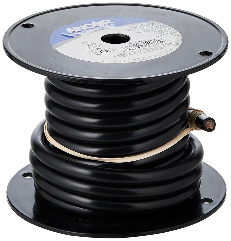 ancor 114002 Tinned Copper Battery Cable, 2 AWG (32mm2), Black - 25ft - Image 3