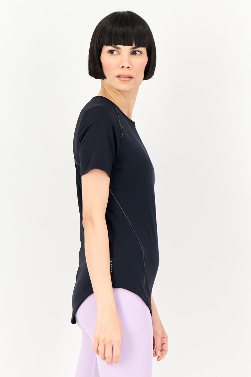 UNDER ARMOUR Women Sportswear Fit Short Sleeve Training T-Shirt, Black - Image 3