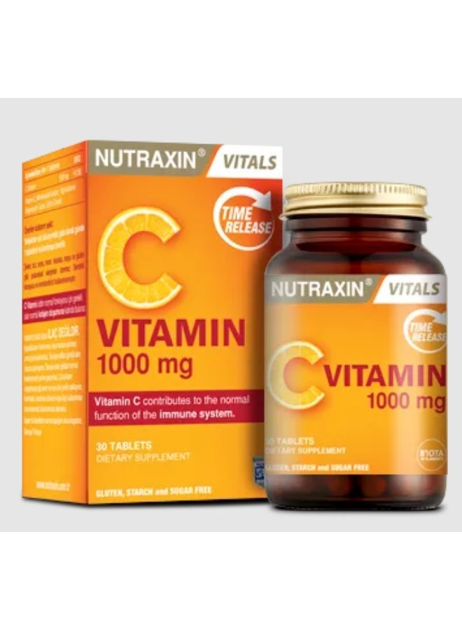 نوتركسين نيوتراكسين فيتامين سي 1000 ملغ إطلاق تدريجي 30 قرصًا - Image 1