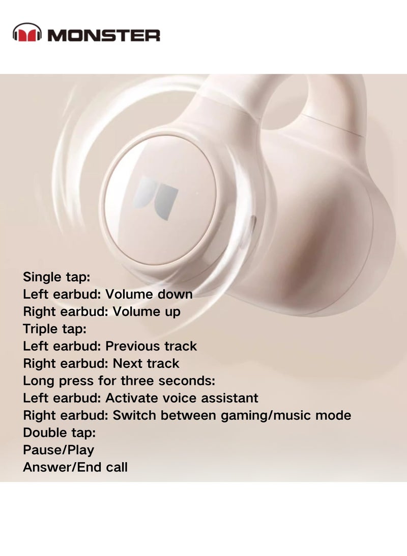 Monster XTK21 Ear Clip Bluetooth Headset – Seamless Connectivity, Hifi Sound, & 24hr Battery Life