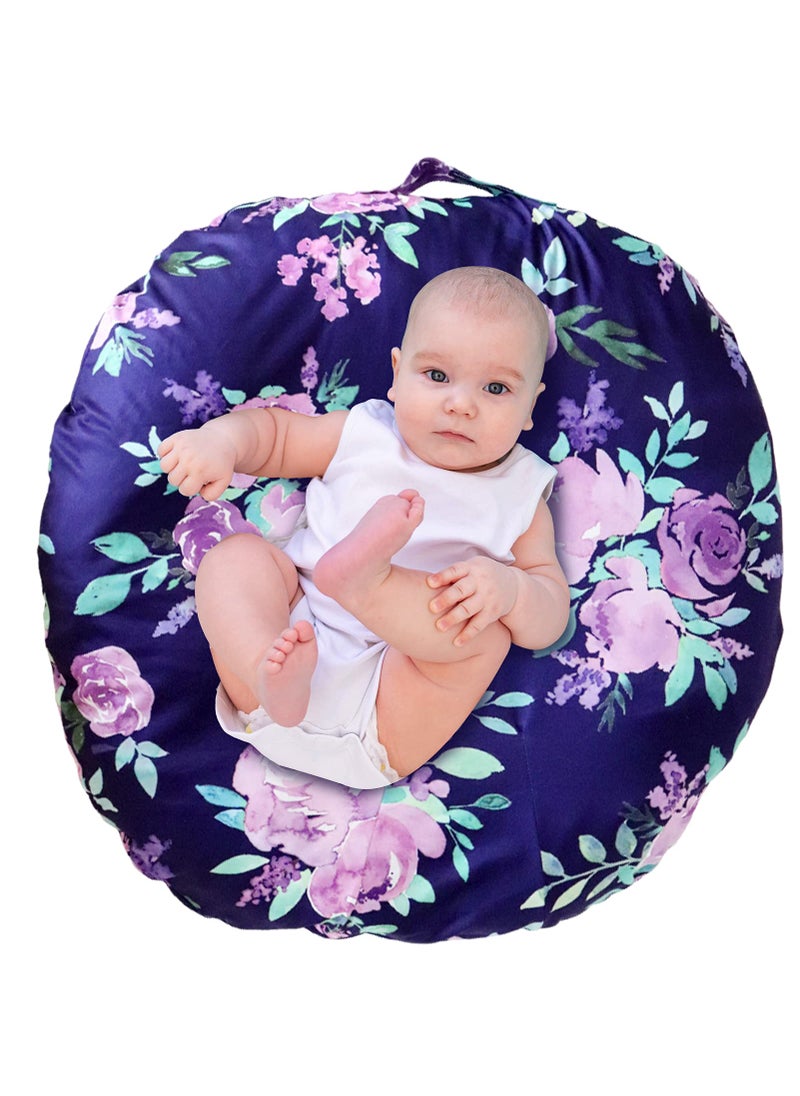 TANOFAR Dinosaur Lounger Cover Lounger Cover Blue Lounger Cover Boy Breathable  Reusable Lounger Removable Slipcover for Newborn Snugly Fit Baby Infant Lounger Purple Flower 