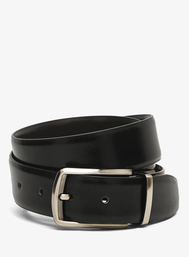 روبرت وود حزام رسمي من الجلد الطبيعي قابل للعكس والتعديل