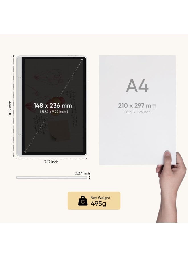 إكس بي بن دفتر ملاحظات رقمي ملون XPPen 3 في 1 مقاس 10.95 انش لتدوين الملاحظات الورقية مع 16384 مستوى ضغط وقلم X3 Pro خالي من البطارية و2 غلاف مغناطيسي 6+128GB دفتر ملاحظات سحري للكتابة والقراءة والاجتماعات - Image 2