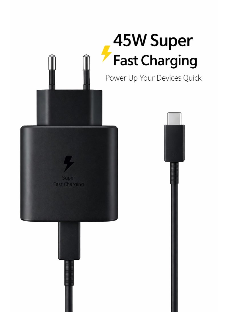 45W Wall Charger with 5A Type-C Cable | Super Fast Charging | Compatible with Type-C Devices - Image 1