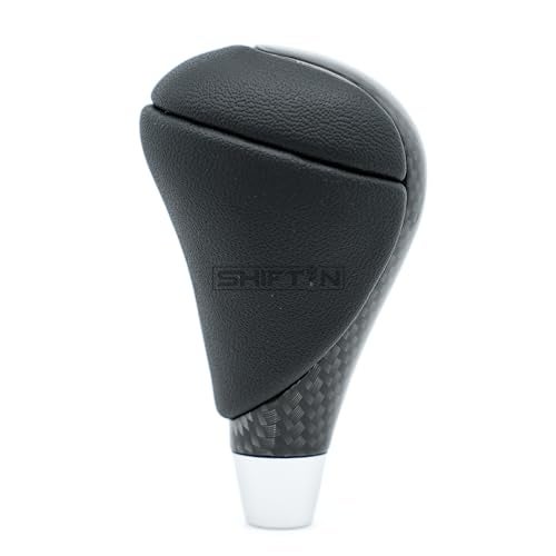 SHIFTIN Black Leather Carbon Pattern Gear Shift Knob Shifter for Lexus ES300h ES350 GS300 GS350 GS430 GS450h GS460 IS250 IS300 IS350 LS460 LS600h RX350 RX450h (Black Leather/Carbon Pattern) - Image 5