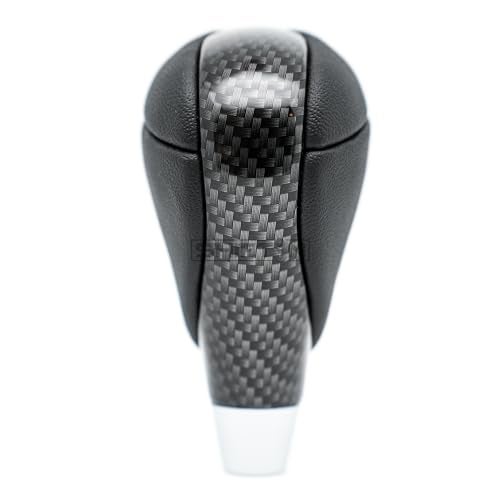 SHIFTIN Black Leather Carbon Pattern Gear Shift Knob Shifter for Lexus ES300h ES350 GS300 GS350 GS430 GS450h GS460 IS250 IS300 IS350 LS460 LS600h RX350 RX450h (Black Leather/Carbon Pattern) - Image 2