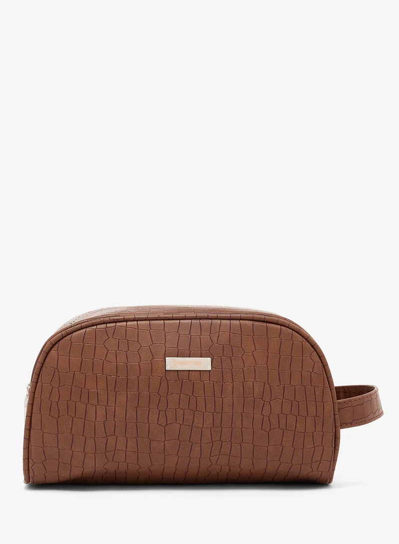 zip detail toiletry bag