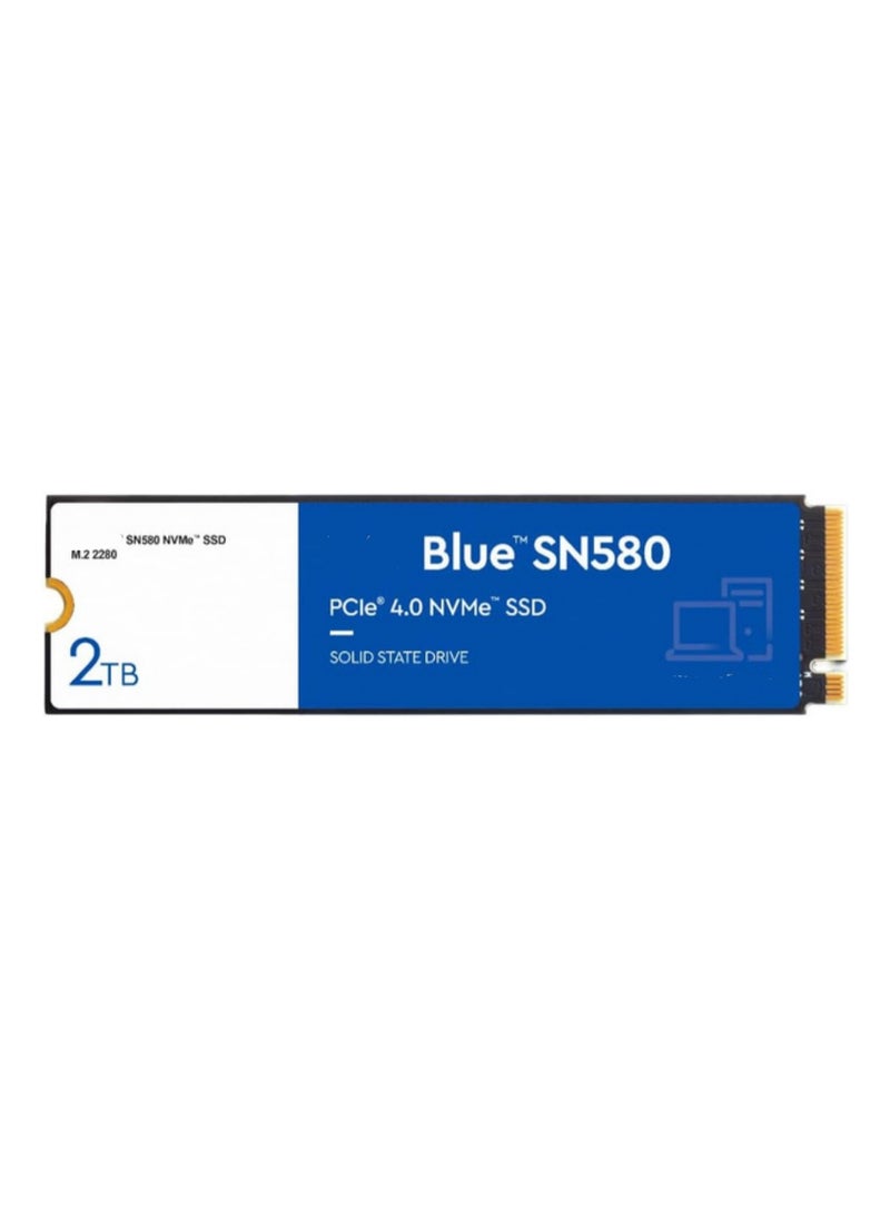 2TB Blue SN580 NVMe SSD – Gen4 x4 PCIe 16Gb/s, M.2 2280, Up to 4,150MB/s Read/Write Speeds 