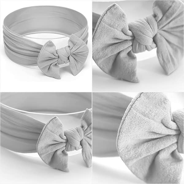 MAYCREATE 6 Piece Baby Nylon Headbands,Turban Knotted Girls Hairband Super Soft And Stretchy Hair Wrap For Newborn Toddle Childrens Girls 123456 Year Old,Assorted - Image 3