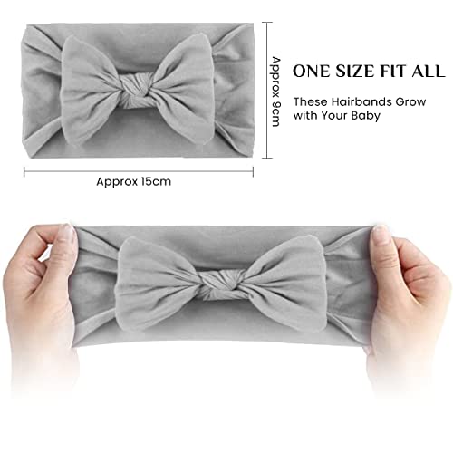 MAYCREATE 6 Piece Baby Nylon Headbands,Turban Knotted Girls Hairband Super Soft And Stretchy Hair Wrap For Newborn Toddle Childrens Girls 123456 Year Old,Assorted - Image 2