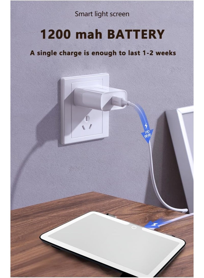 Halamine Car Vanity Mirror, Rechargeable Makeup Car Visor Mirror, Leds & 3 Light Modes, Universal Vanity Mirror for Car(Black) - Image 4