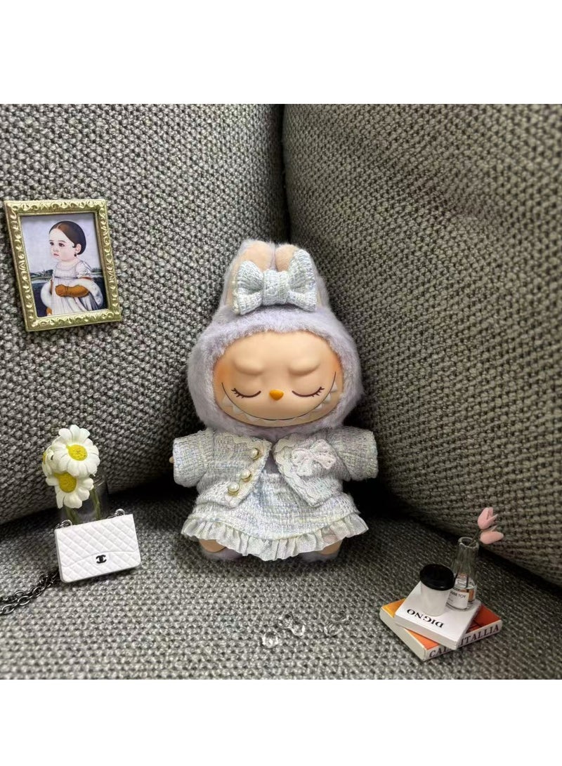 LABUBU Labubu doll clothes, Labubu clothes, handmade crochet doll clothes for 6.7 inch dolls, high quality Labubu clothes and accessories, elegant clothes for Labubu dolls (bag not included)