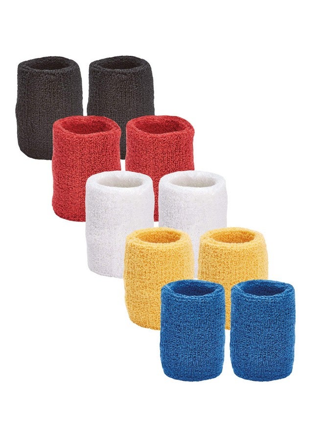 TOURNA Unique Sports Multi Color Pack Sports Wristbands For Basketball Leagues 5 Pair Of Wristbands Per Pack - Image 2