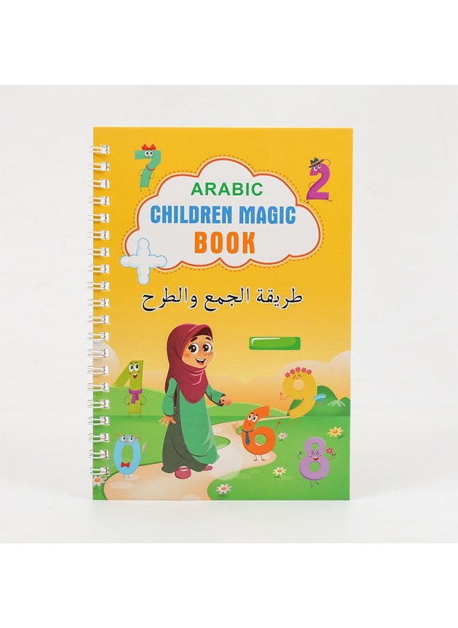 Generic 4 Pcs Arabic Handwriting Copybook Magic Practice Set for Kids, Includes Math & Number Learning, Alphabet & Drawing, with Pen  - Image 5