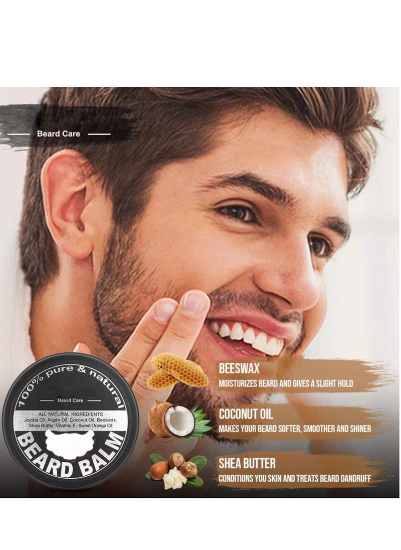 Laseta 5PCS Beard Growth Care Essential Oils Set ,Comb, Beard Growth Oil and Balm-Gifts for Men Husband Boyfriend  - Image 2