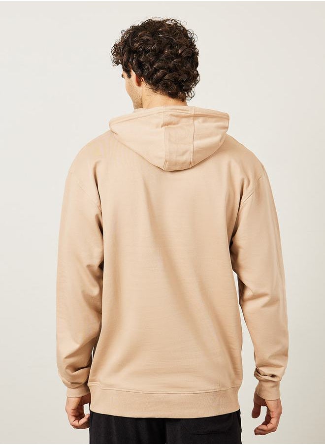 Styli Minimal HD Print Fleece Relaxed Fit Hoodie  - Image 4