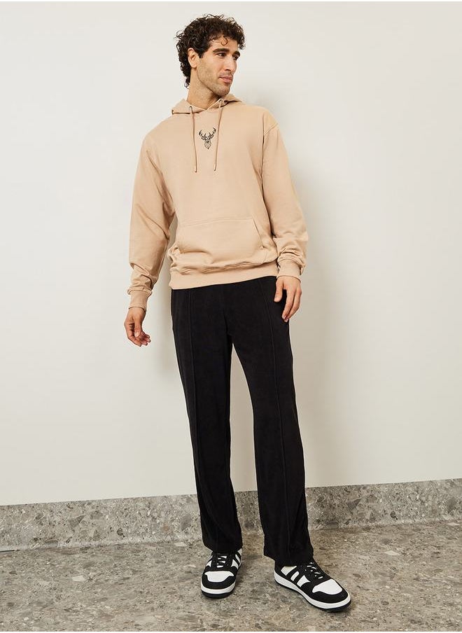 Styli Minimal HD Print Fleece Relaxed Fit Hoodie  - Image 2