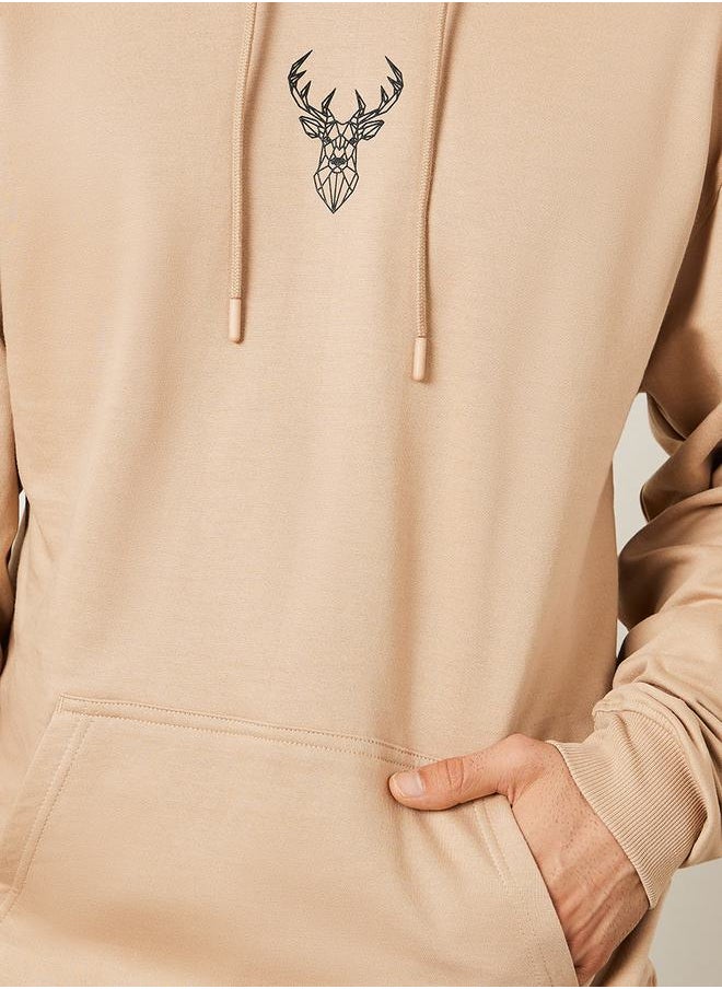 Styli Minimal HD Print Fleece Relaxed Fit Hoodie  - Image 3