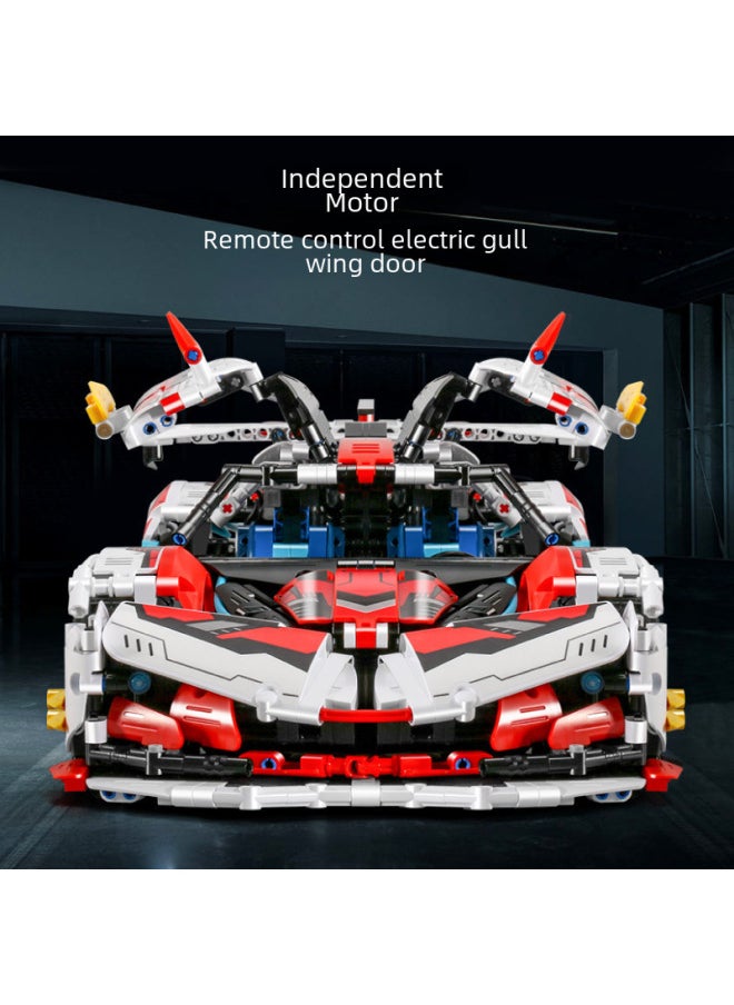 null - High Difficulty Apollo Sun God Drifting Car Model Compatible With Lego Plated Purple Building Blocks Toy From Mainland China-Color:Electroplated Silver Rambo Light Remote Control Power Group [boxed]] - Image 1