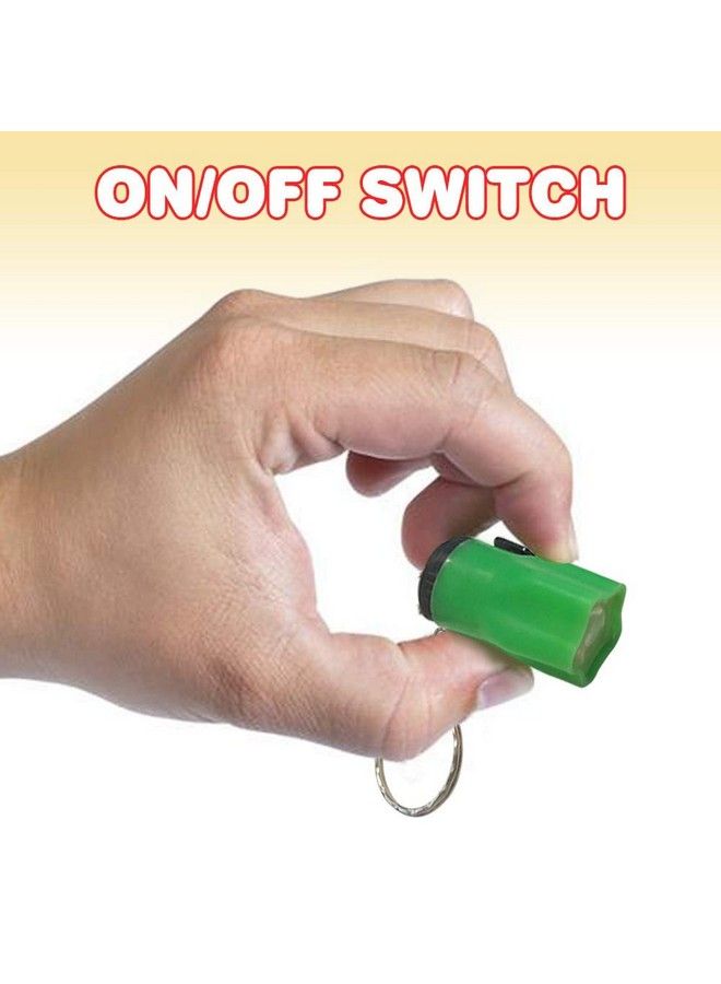 ArtCreativity Star Shaped Flashlight Keychains Pack Of 24 Led Key Chains In Assorted Colors 1.5 Inch Durable Plastic Keyholders Birthday Party Favors Goodie Bag Fillers For Kids - Image 5