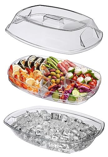 Prodyne Ice Party Platter, 15 1/2" x 11" x 6", Clear - Image 2