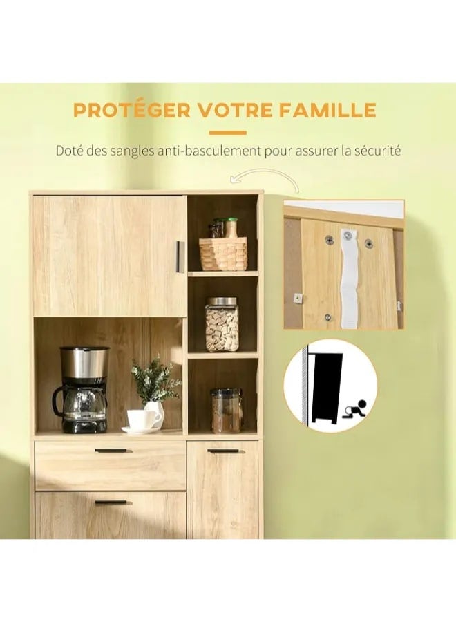 Markero Group Freestanding Kitchen Storage Cabinet with Adjustable Shelves, Double Doors, and Spacious Interior – Modern Pantry Organizer for Cookware, Appliances, and Dry Goods. - Image 3