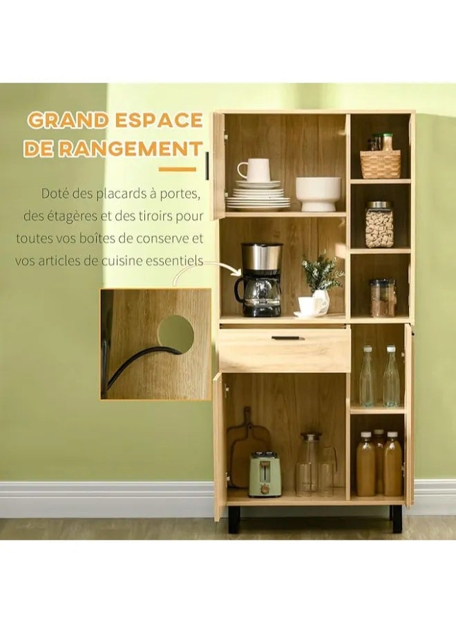 Markero Group Freestanding Kitchen Storage Cabinet with Adjustable Shelves, Double Doors, and Spacious Interior – Modern Pantry Organizer for Cookware, Appliances, and Dry Goods. - Image 5