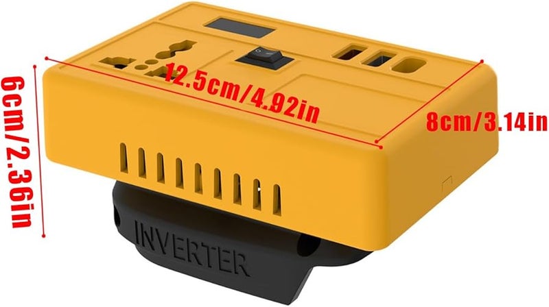 21V إلى 220V عاكس طاقة مع شاحن هاتف لموقع السفر محول بطارية أداة كهربائية - Image 5