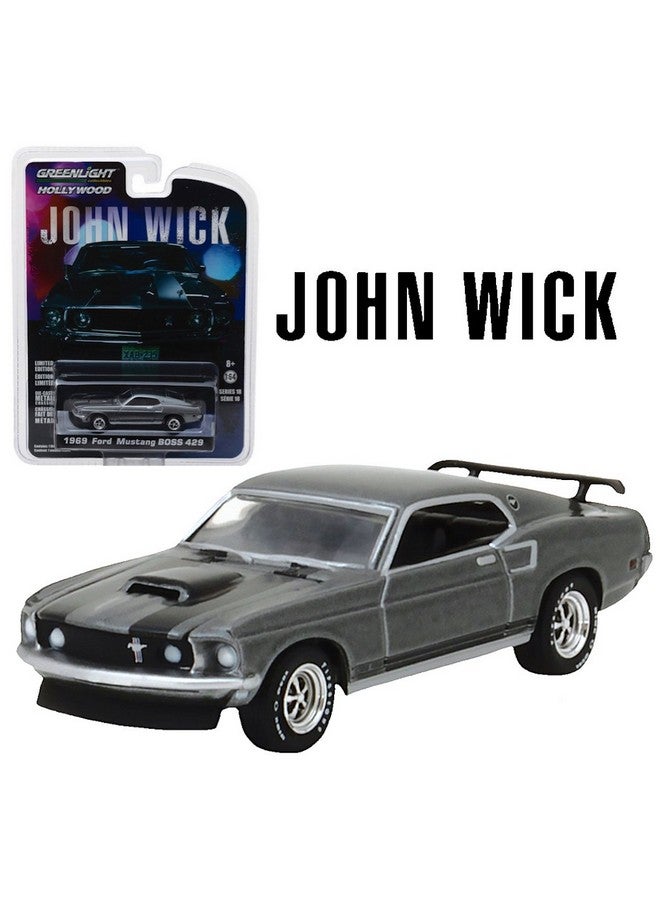 Greenlight 1/64 Hollywood Series 18 John Wick Movie (2014) 1969 Ford Mustang Boss 429 Die Cast Vehicle - Image 1