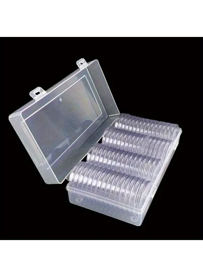 40mm 60pcs Round Coin Boxes With Storage Box Gift Collection Shell Packaging - Image 4