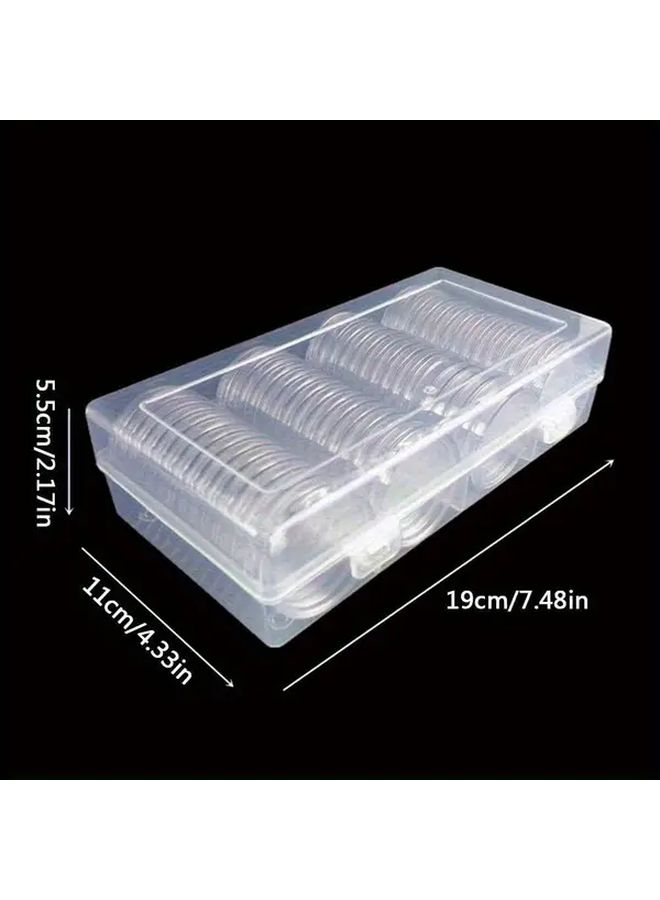 40mm 60pcs Round Coin Boxes With Storage Box Gift Collection Shell Packaging - Image 2