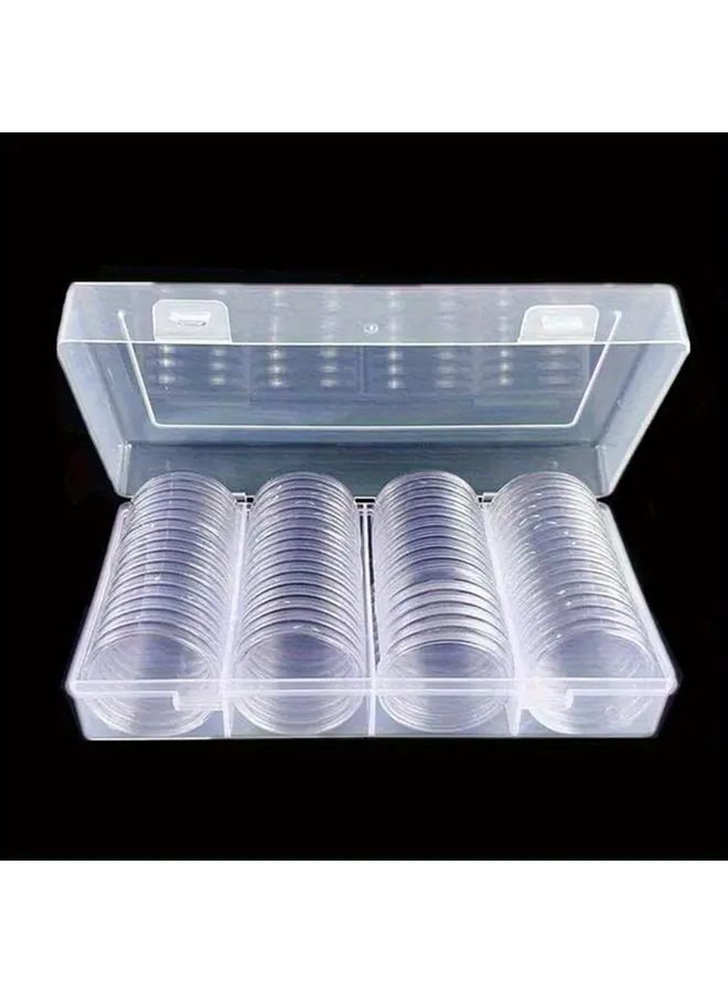 40mm 60pcs Round Coin Boxes With Storage Box Gift Collection Shell Packaging - Image 3