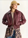 Bianco Lucci Burgundy Red