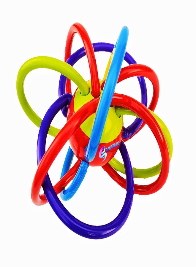 SANTALON Baby Tube Teether Tube Rattle Toy Baby Grasping and Teething Rattle Toy for Baby,SensoryLoopi Toys with Rattle for Babies 3-12 Months Multi-Colored.. - Image 3