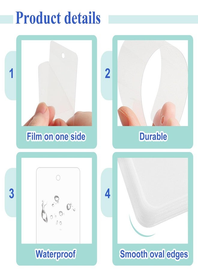 SBYURE 50 Clear Bookmark Blanks with Colorful Tassels, Rectangle Bookmarks Bulk for DIY Crafts, Gift Tags (50) - Image 3