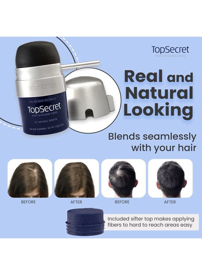 Top secret Hair Thickening Building Fibers - Undetectable & Natural Hair Filler - for Men & Women - Instantly Fill In Fine Thinning Hair - Weather & Sweat Resistant (Medium Brown, Medium) - Image 3