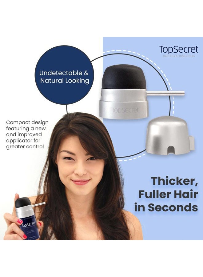 Top secret Hair Thickening Building Fibers - Undetectable & Natural Hair Filler - for Men & Women - Instantly Fill In Fine Thinning Hair - Weather & Sweat Resistant (Medium Brown, Medium) - Image 2