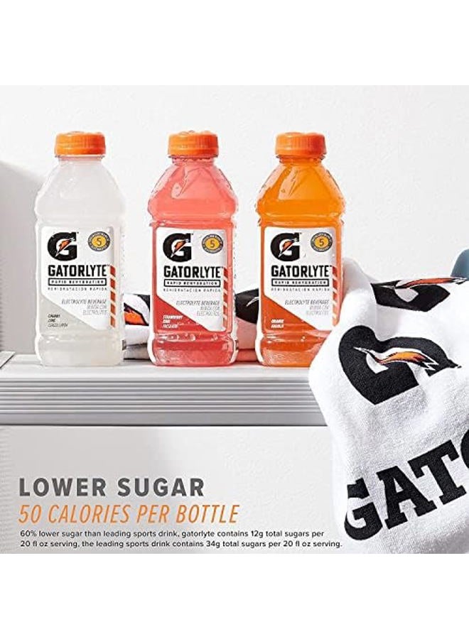 Gatorlyte Gatorade Rapid Rehydration Electrolyte Beverage, Mixed Berry, 20oz Bottles (12 Pack) - Image 4