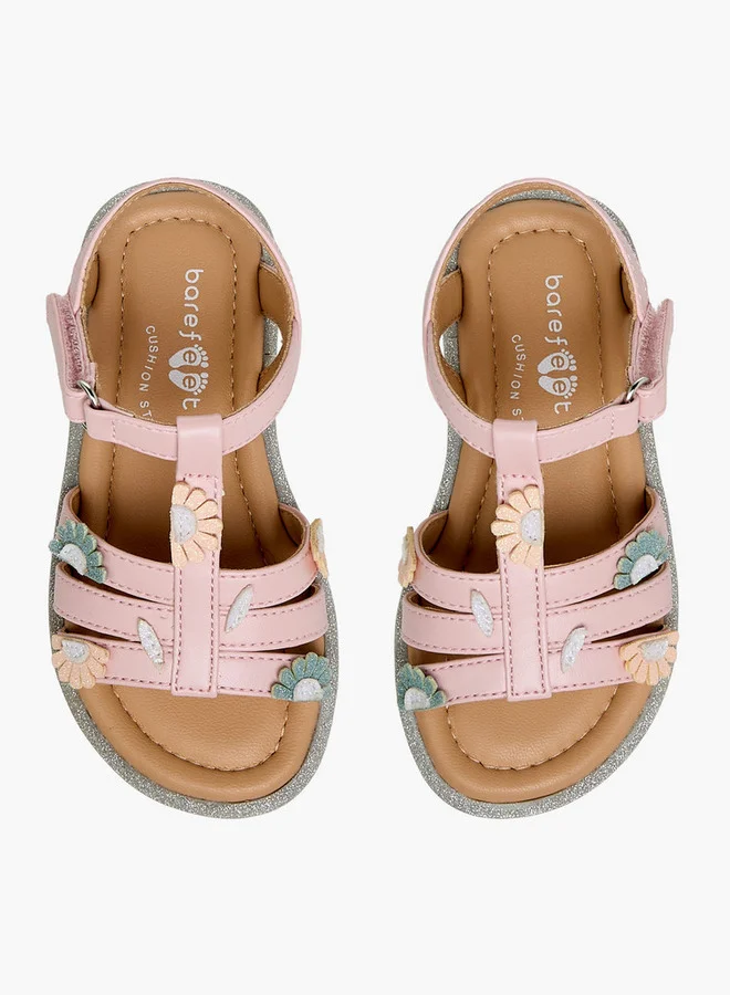 Barefeet Girls Hook and Loop Strap Sandals