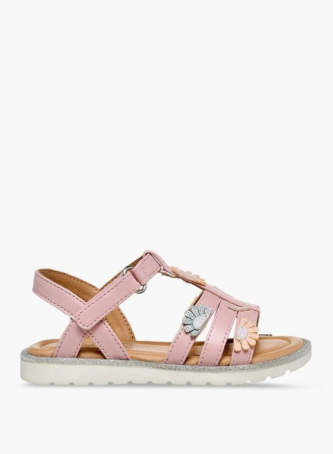 Barefeet Girls Hook and Loop Strap Sandals