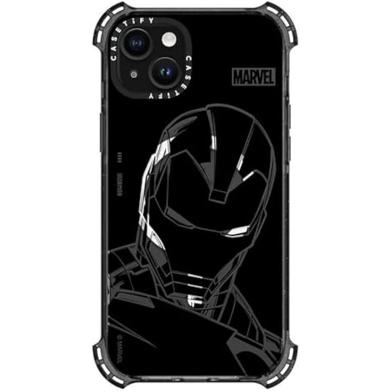 Casetify Bounce iPhone 15 Plus Case 【Iron Man Co-Lab / 6X Military Grade Drop Tested / 21.3ft Drop Protection/Compatible with Magsafe】 - Iron Man - Black - Clear Black - Image 5