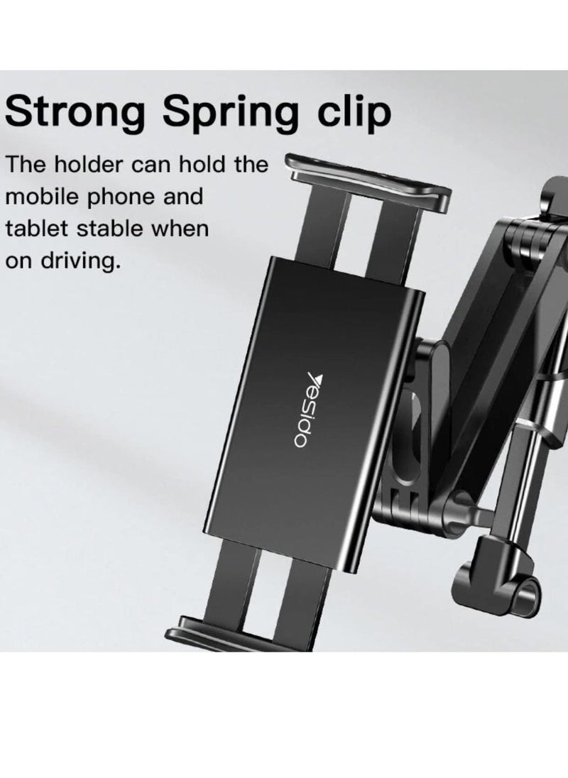 Yesido C117 Car Tablet Headrest Mount Holder For Seat 360 Degree Rotation Compatible With 4.7Inch To 12.9 Inch, Tablets/Iphone 13/Ipads/Smartphones - Image 4