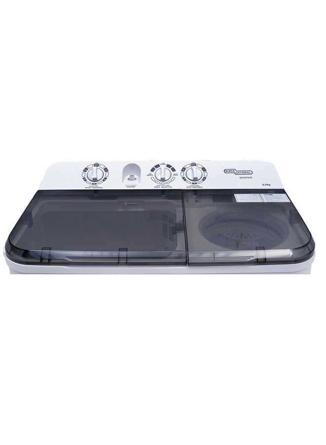 SUPER GENERAL Semi Automatic Washing Machine with Lint Filter, Large 9 kg 321 kW KSGW96N White 9 kg 321 kW KSGW96N White - Image 5