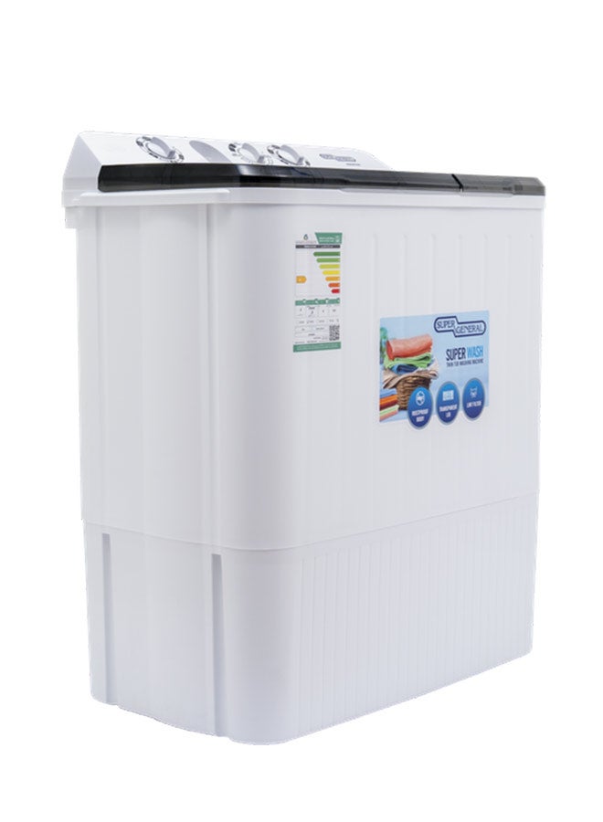SUPER GENERAL Semi Automatic Washing Machine with Lint Filter, Large 9 kg 321 kW KSGW96N White 9 kg 321 kW KSGW96N White - Image 3