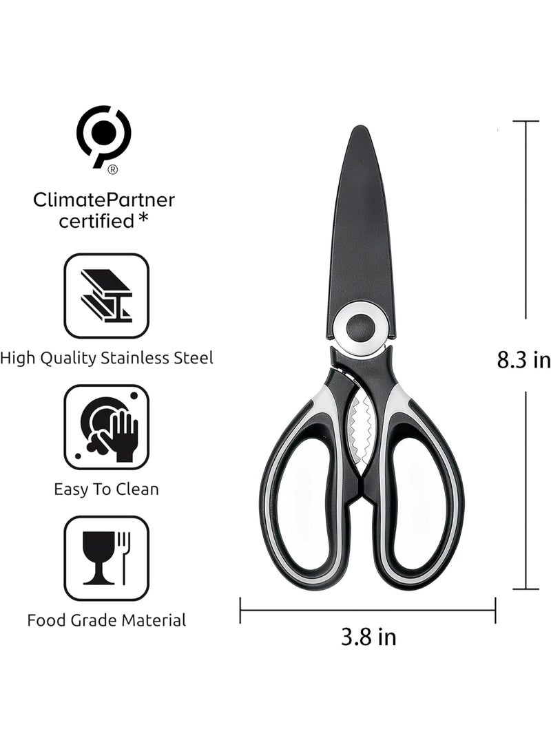 Kitchen Scissors All Purpose 3 Pack - Heavy Duty Stainless Steel Cooking Shears for Cutting Meat, Food, Fish, Poultry Multipurpose Sharp Sissors for Dishwasher Safe - Image 2