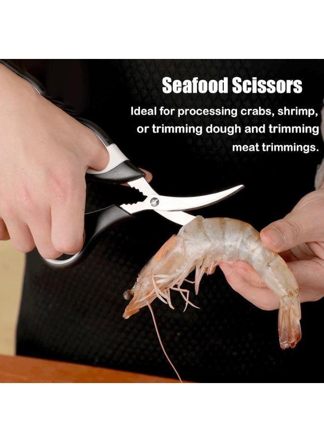 Kitchen Scissors All Purpose 3 Pack - Heavy Duty Stainless Steel Cooking Shears for Cutting Meat, Food, Fish, Poultry Multipurpose Sharp Sissors for Dishwasher Safe - Image 4