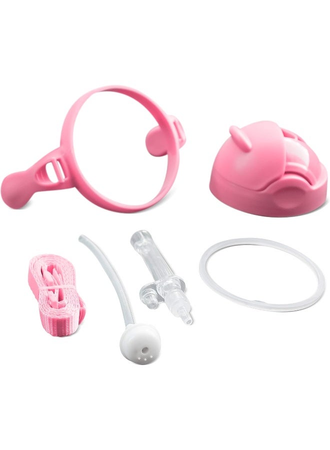 AnPei مجموعة تحويل كوب الشرب المزود بقشة 3 في 1 من ANPEI لزجاجة كوموتومو للأطفال 5 أونصات و 8 أونصات (وردي) - Image 5