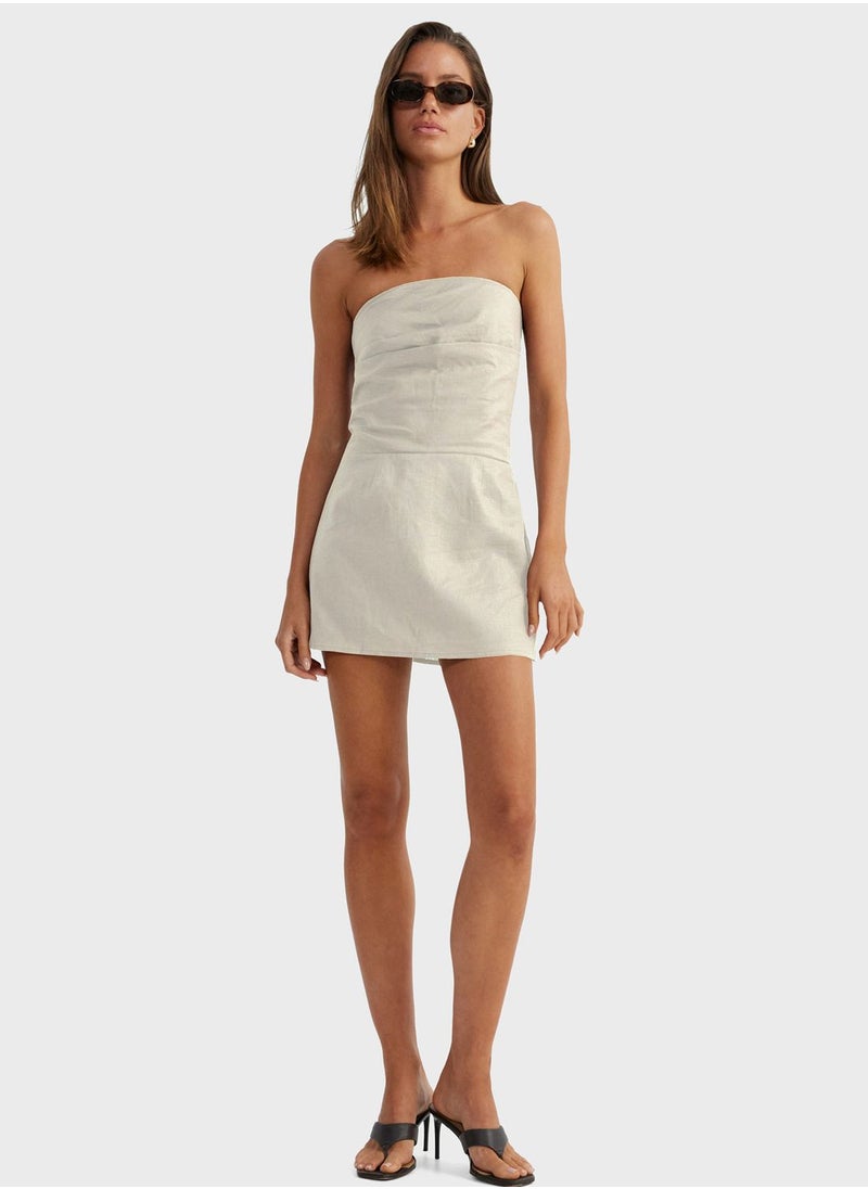 SNDYS Back Zip Bandeau Dress  - Image 1